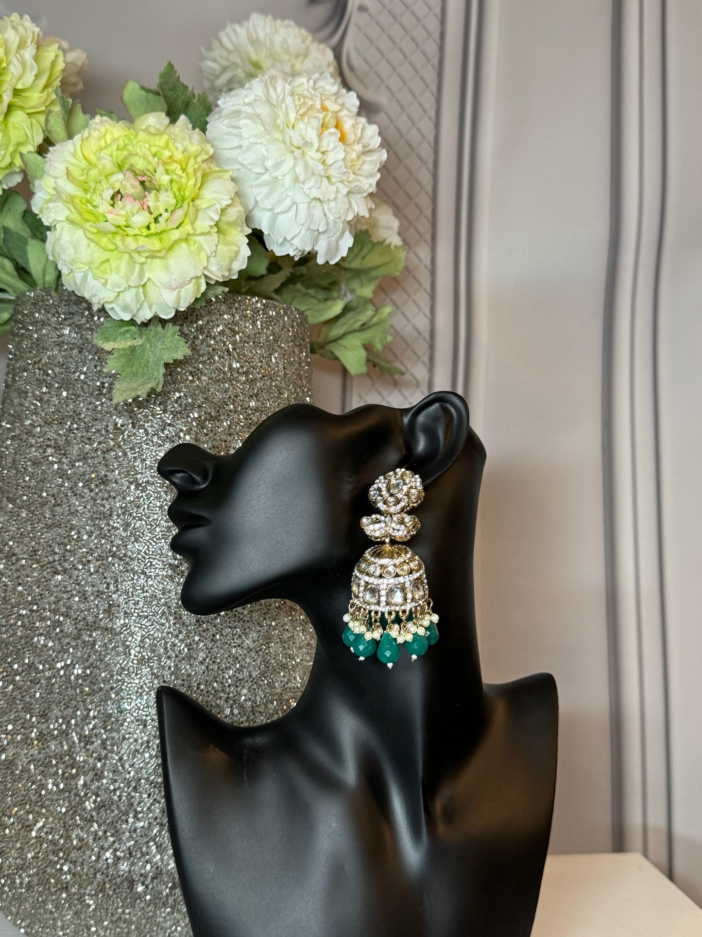 Naaz Emerald Jhumkas