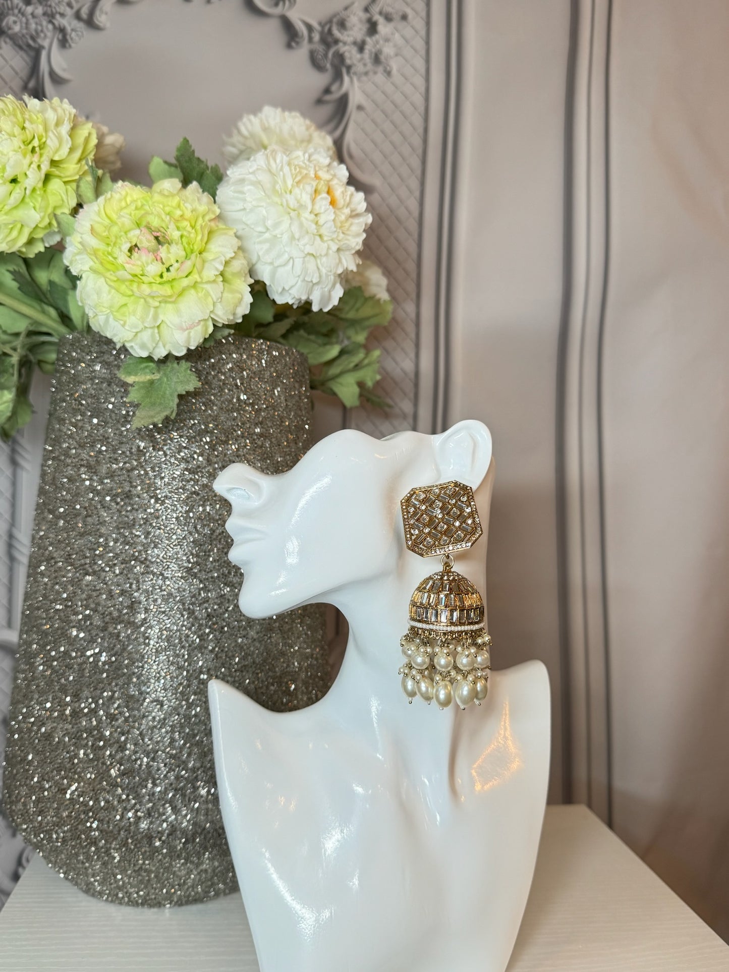 Sania Jhumkas in Gold