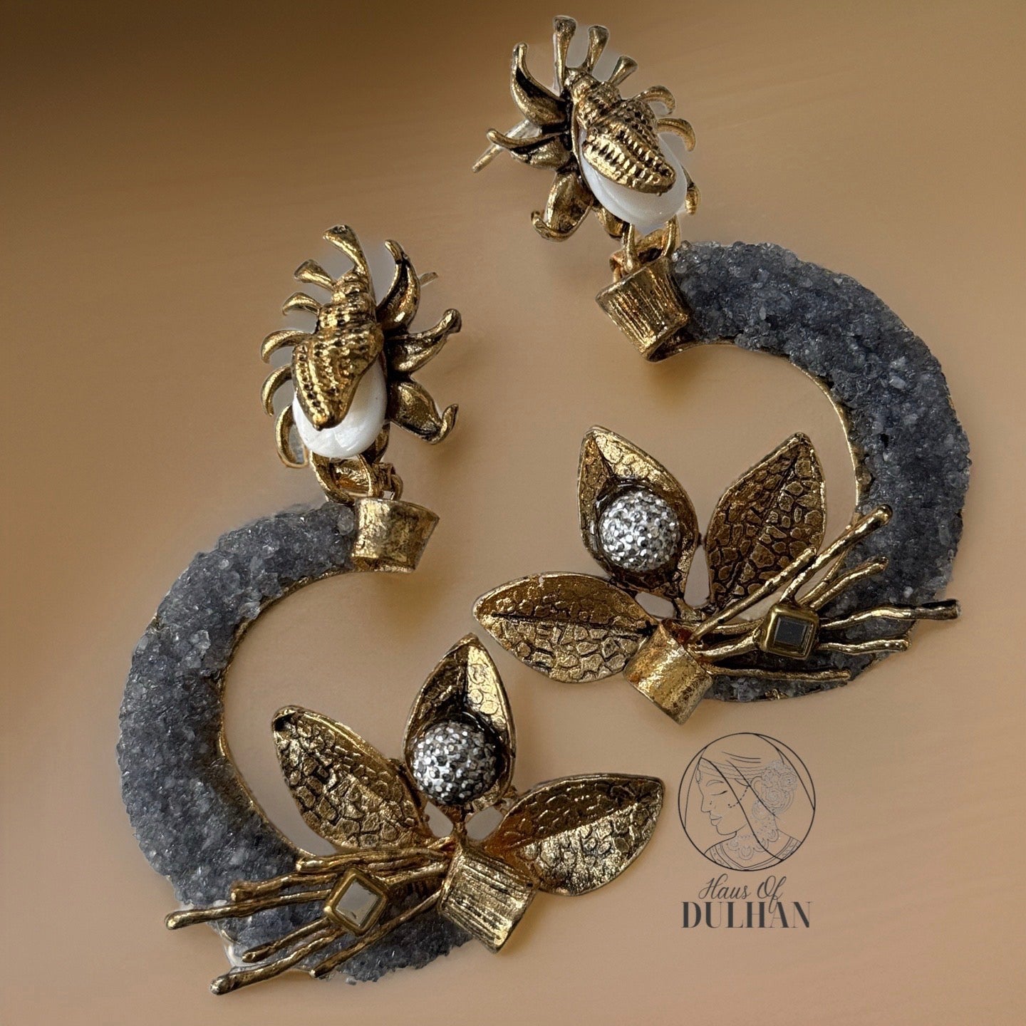 Anita Grey Crush Earrings