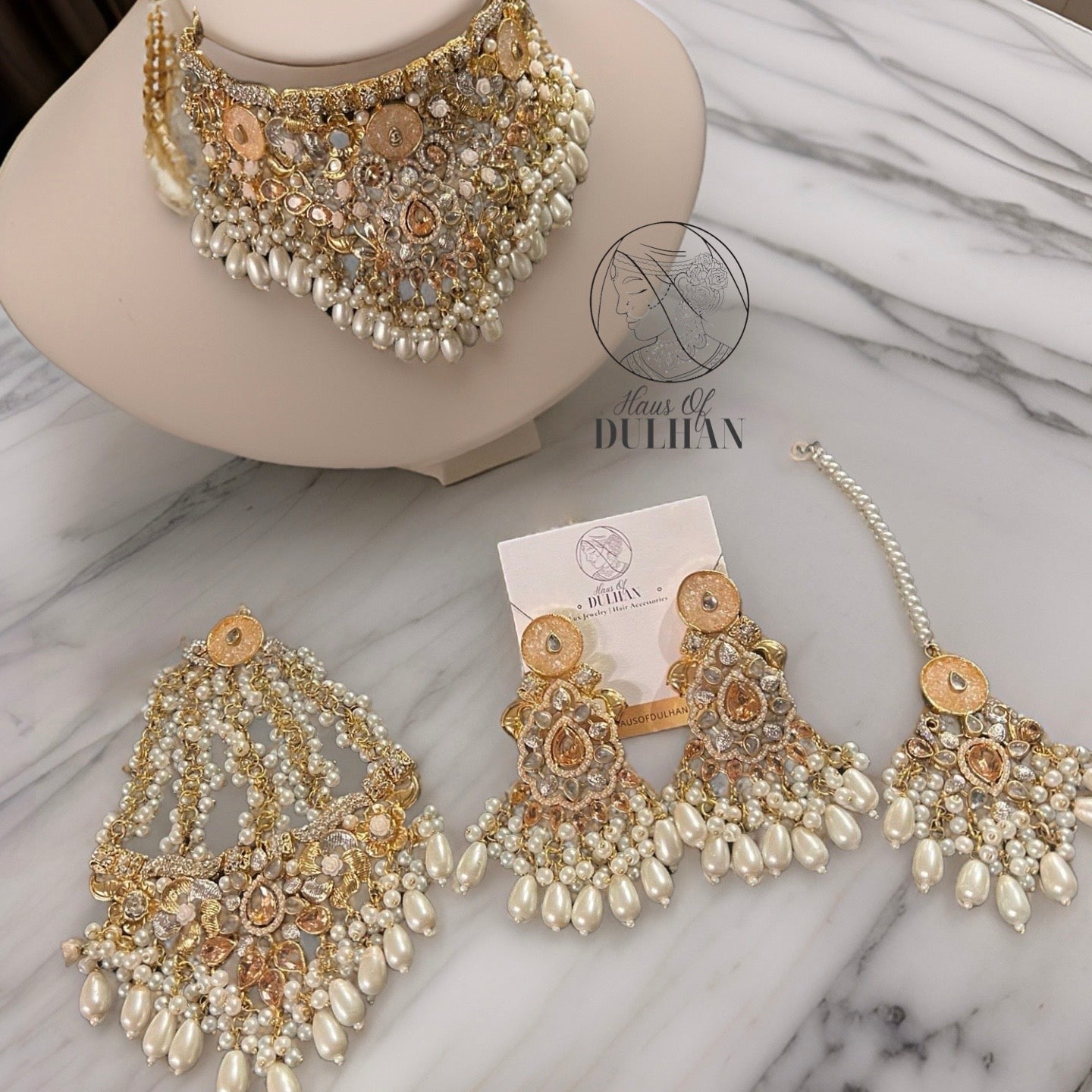 Arzoo Pearl & Gold Set