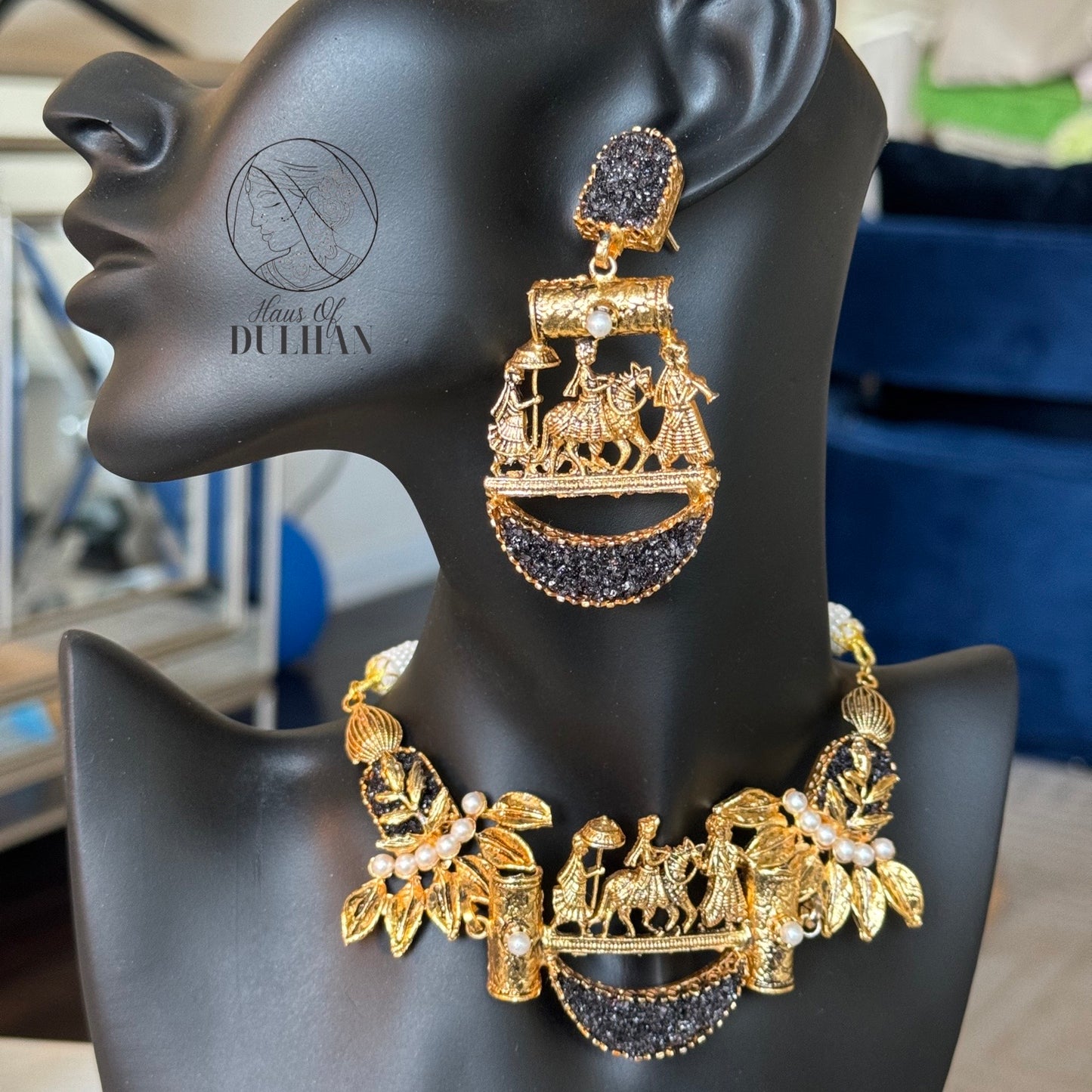 Mughal Crush necklace and earring Set