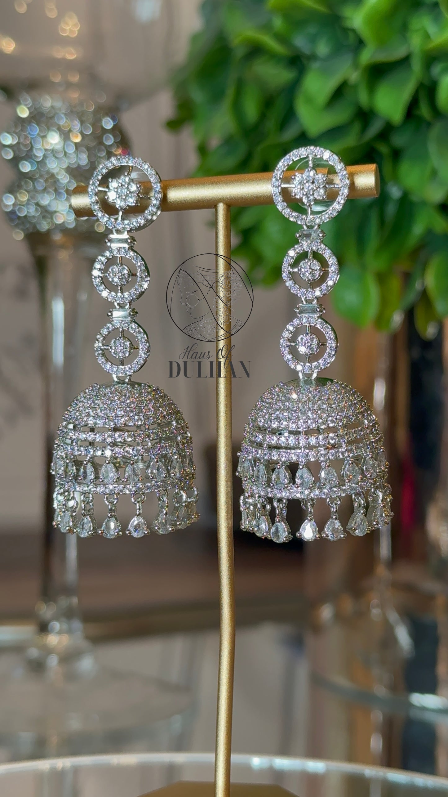 Dia Diamanté Jhumkas