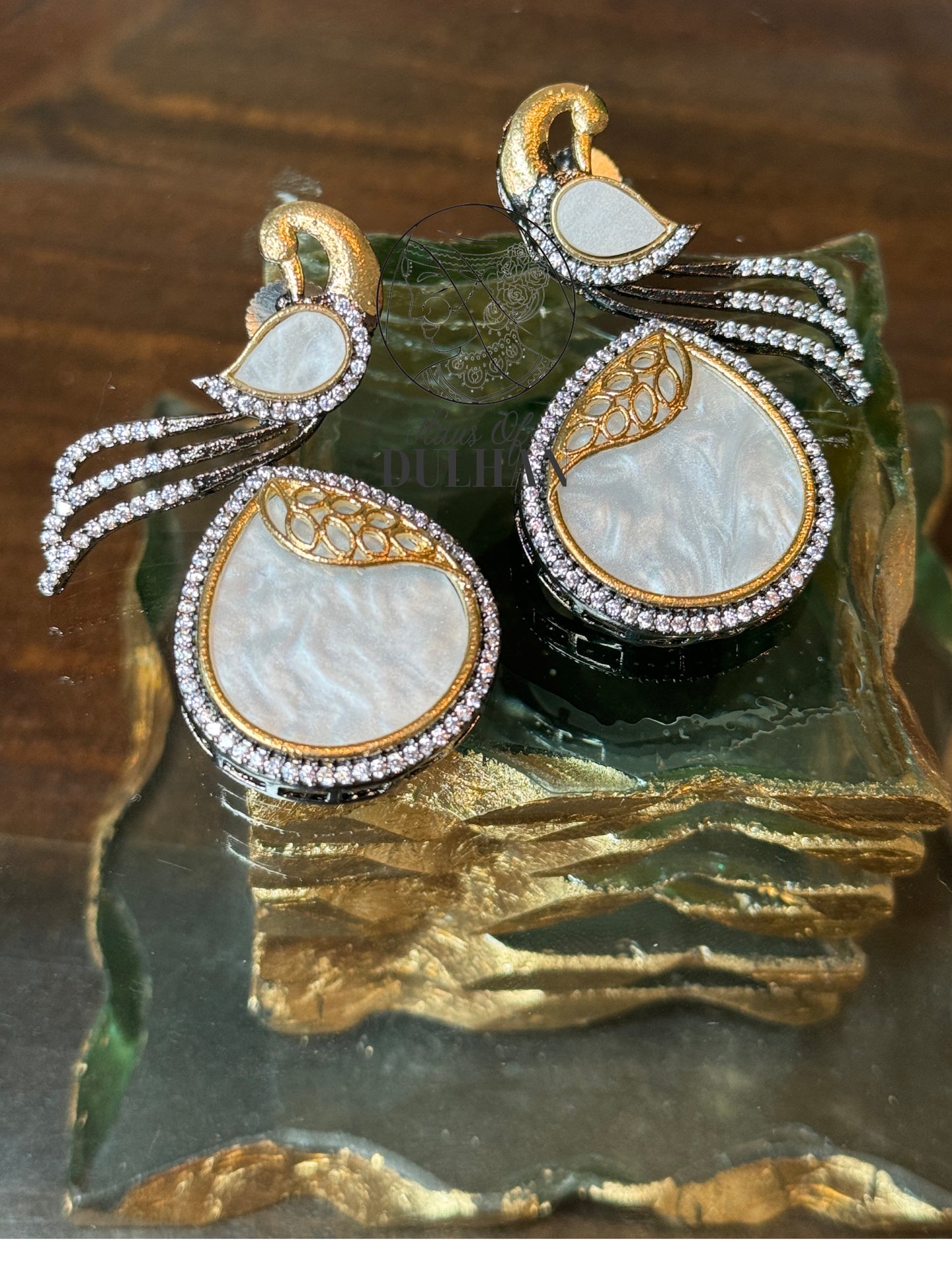 Hania Mother of Pearl Bird Earrings