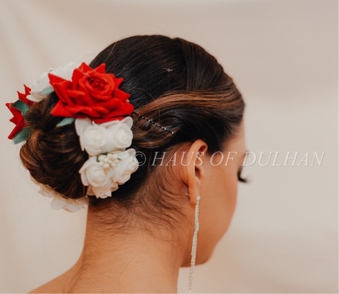 Maya- Red & White Rose Wrap with String