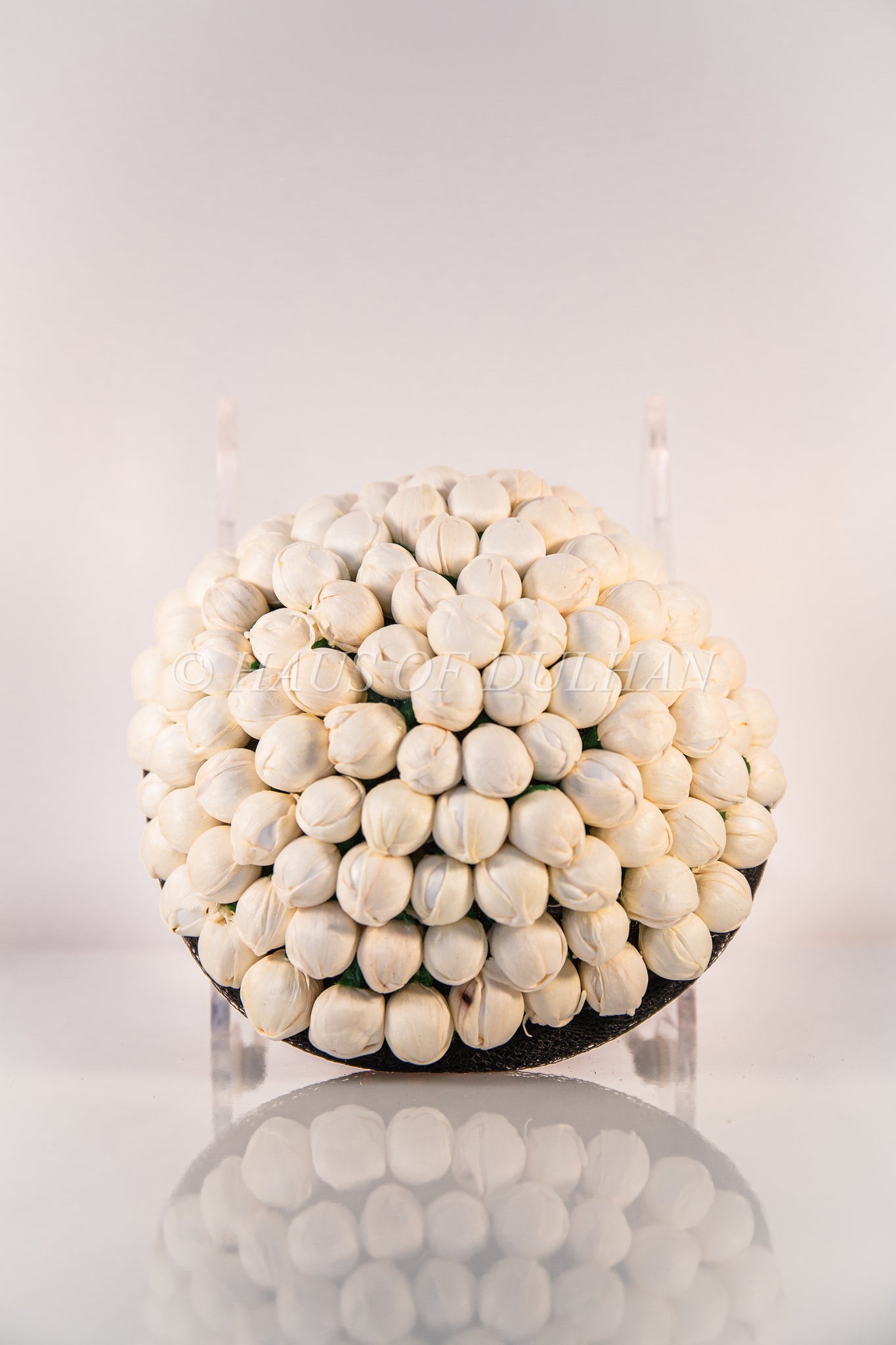 Meena- GAJRA- White Floral Bun